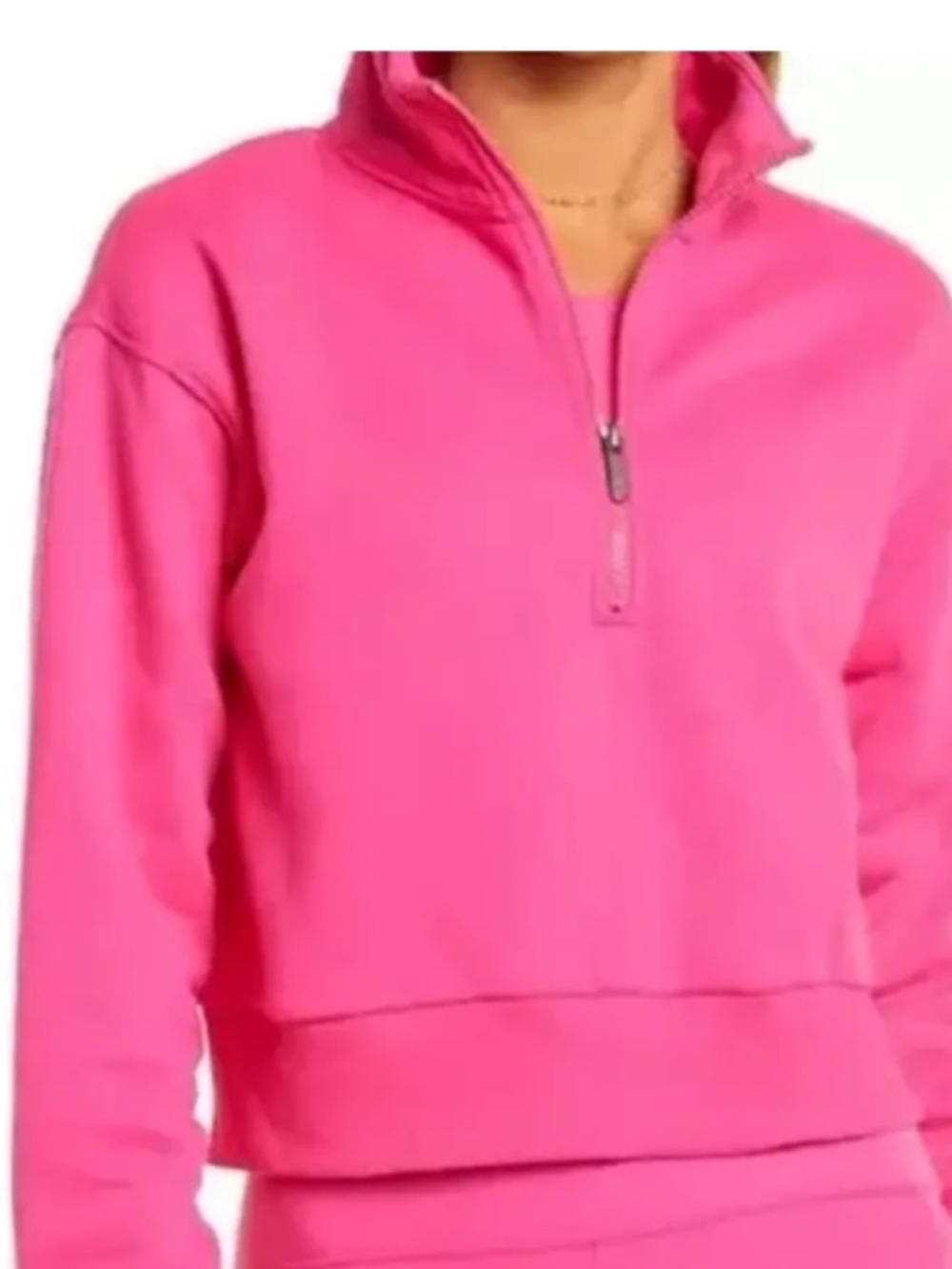 Zella Hot Pink Zip-Up Fleece Jacket